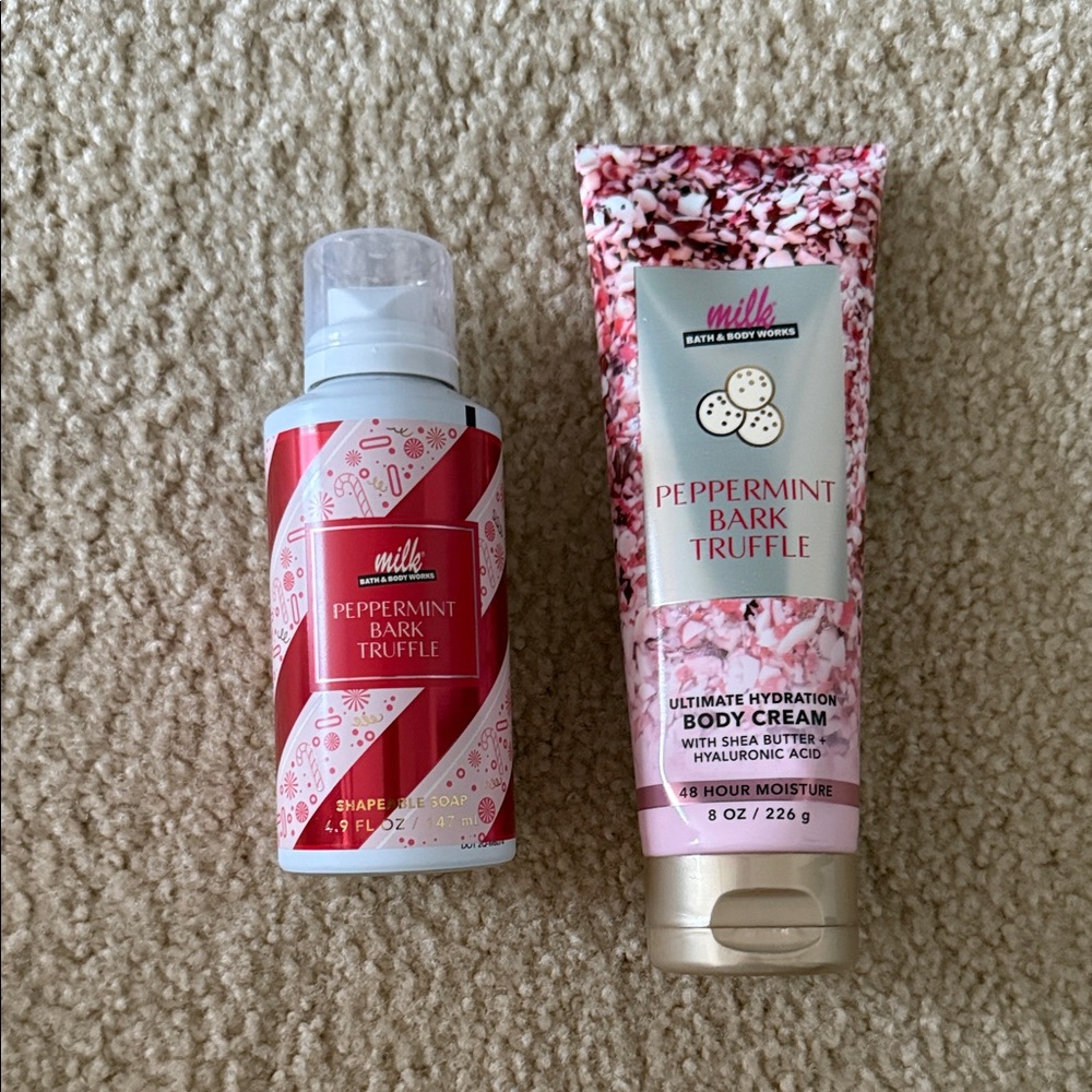 Bath & Body Works x Milk Bar Peppermint Bark Truffle Body Care Set